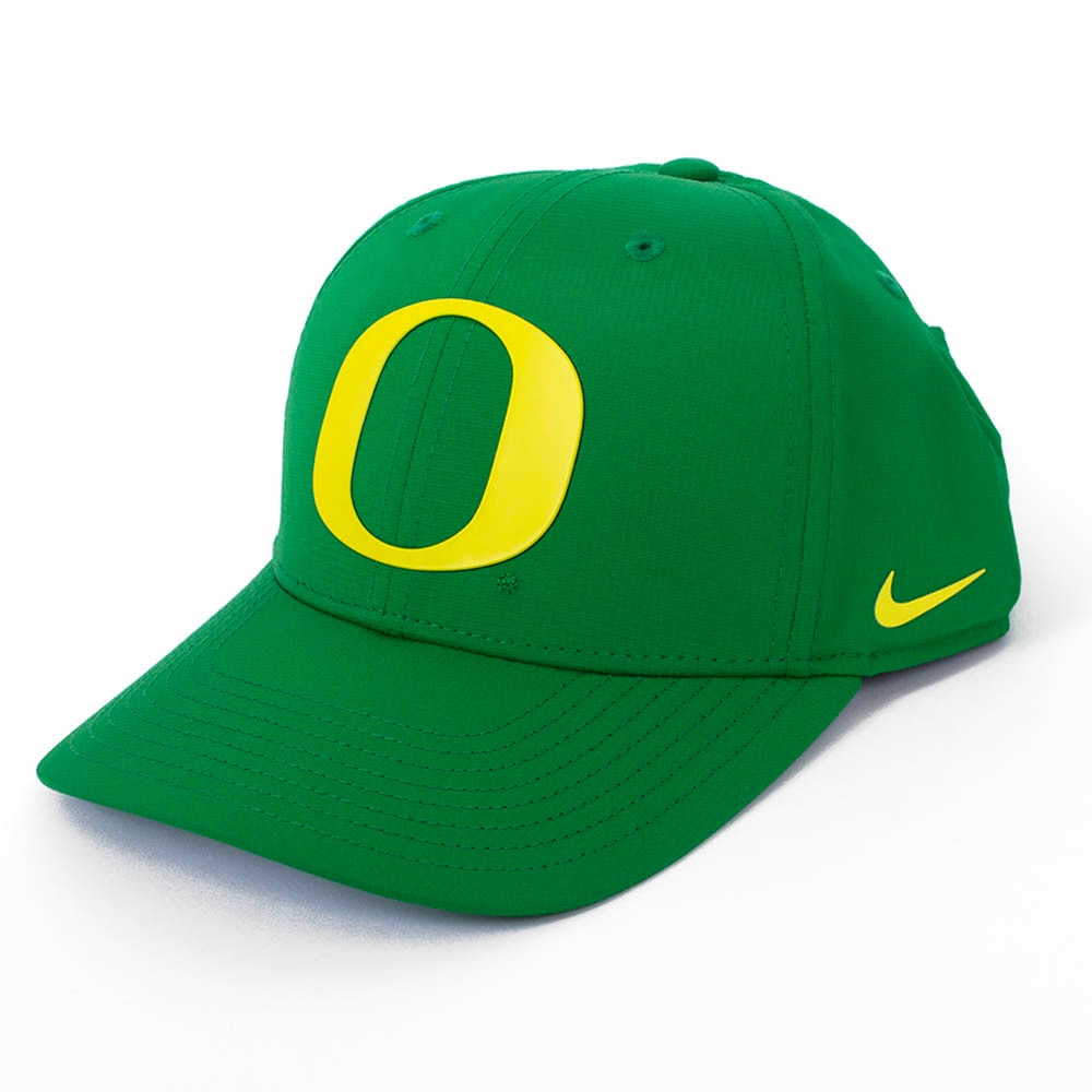 Classic Oregon O, Nike, Green, Curved Bill, Performance/Dri-FIT, Accessories, Unisex, Ripstop, UV Protection, Adjustable, Hat, 882523